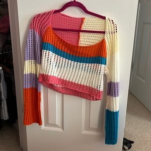 Colorblock Cropped Sweater XS/S